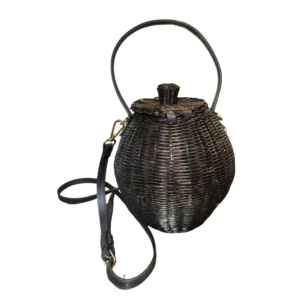 Ulla Johnson Tautou Basket Bag Black - Picture 5 of 8